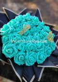 Glitter Roses Bouquet: Tiara and Butterfly Included (Tiara and Butterfly Shape Can Vary Depending on Availability) Banner and Lights are additional.