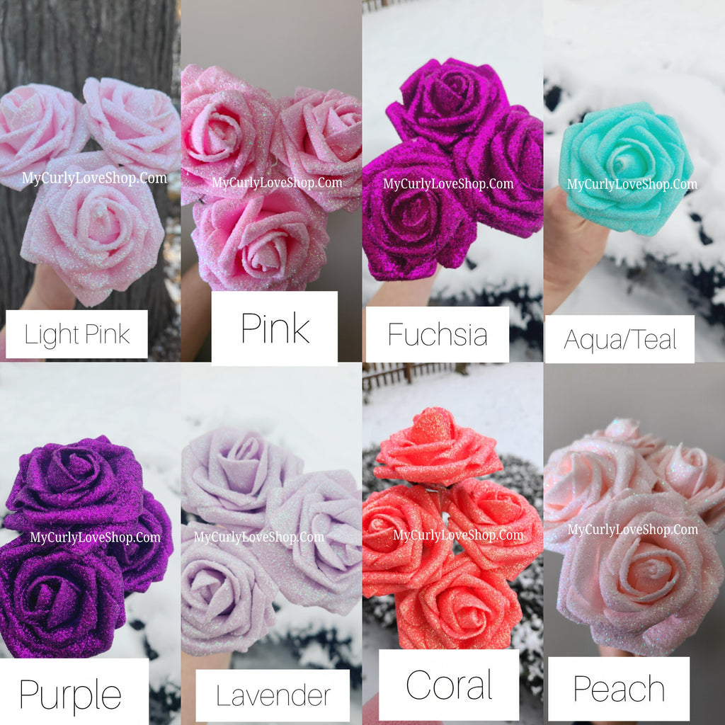 Graduation Glitter Roses Bouquet. Graduation Cap and 2 gold butterflies Included. Banner and Lights are additional.